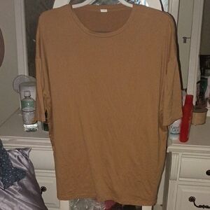 Women's Casual Tan Short Sleeve Tee